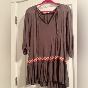 Love stitch taupe dress